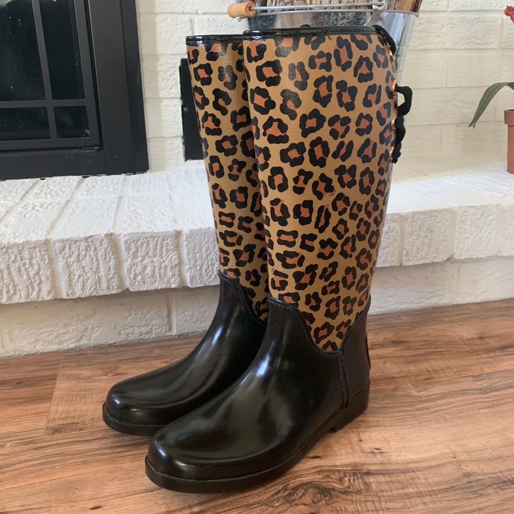 Coach Tristee Cheetah Print Rainboots
